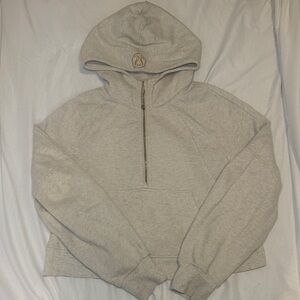 Lululemon Scuba Oversized Half-Zip Hoodie Heather/Bone grey